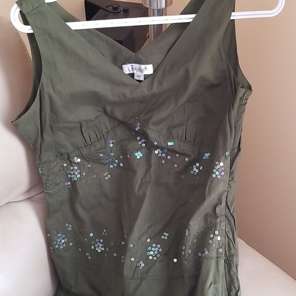 Olive green midi dress - Picture 6 of 8